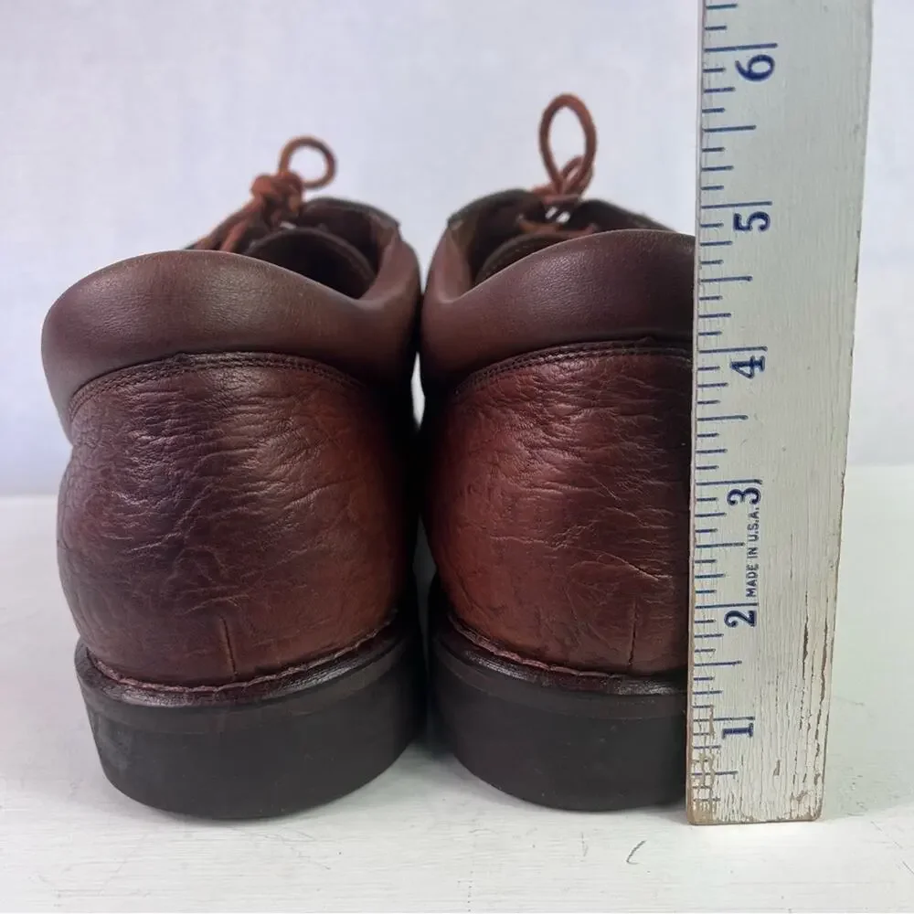 TAUER & JOHNSON Shoes Oxford Mens 12 Brown Handcrafted Leather Lace Up